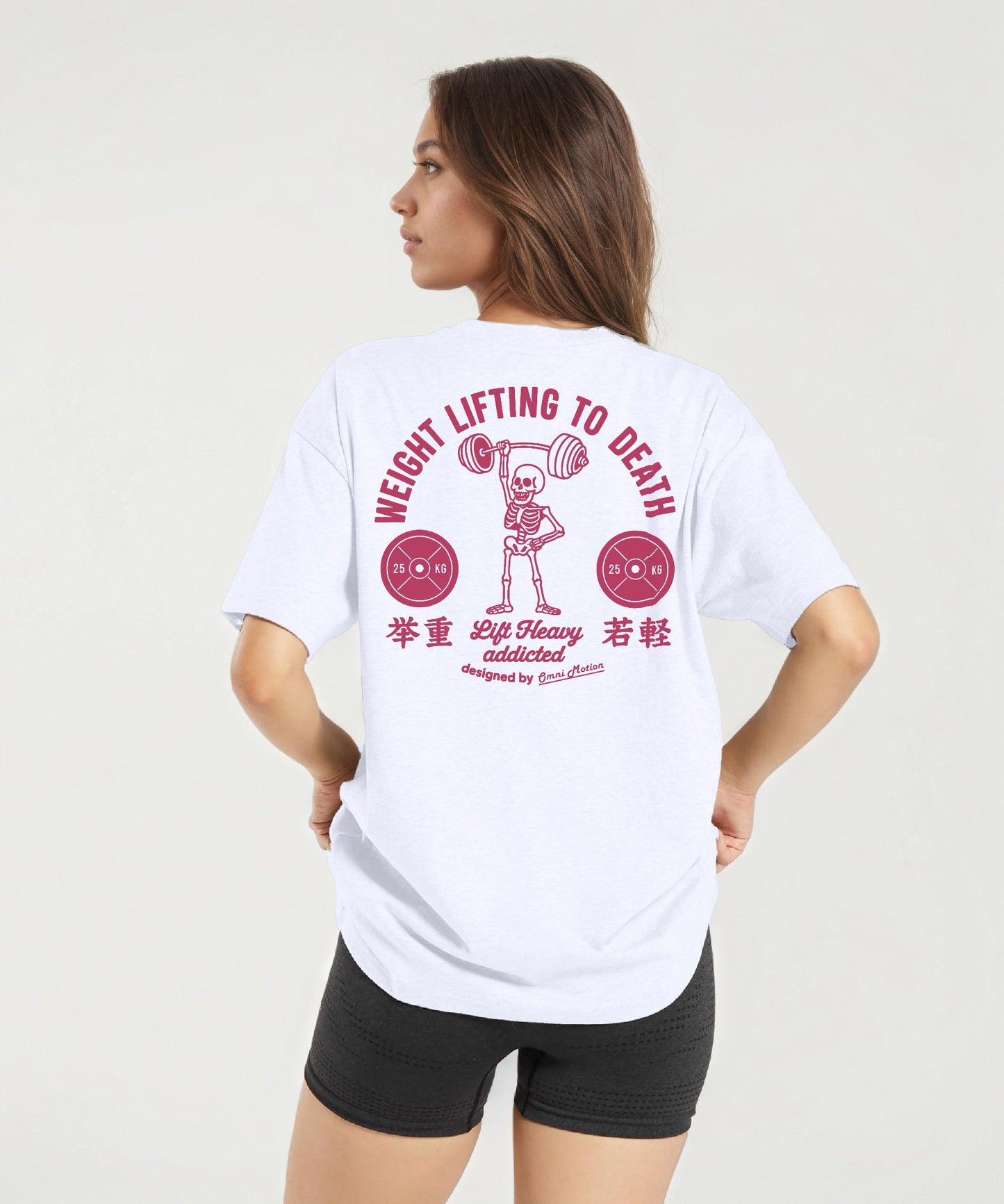 Omni Motion Oversized Gym Weightlifting Back Graphic T-shirt