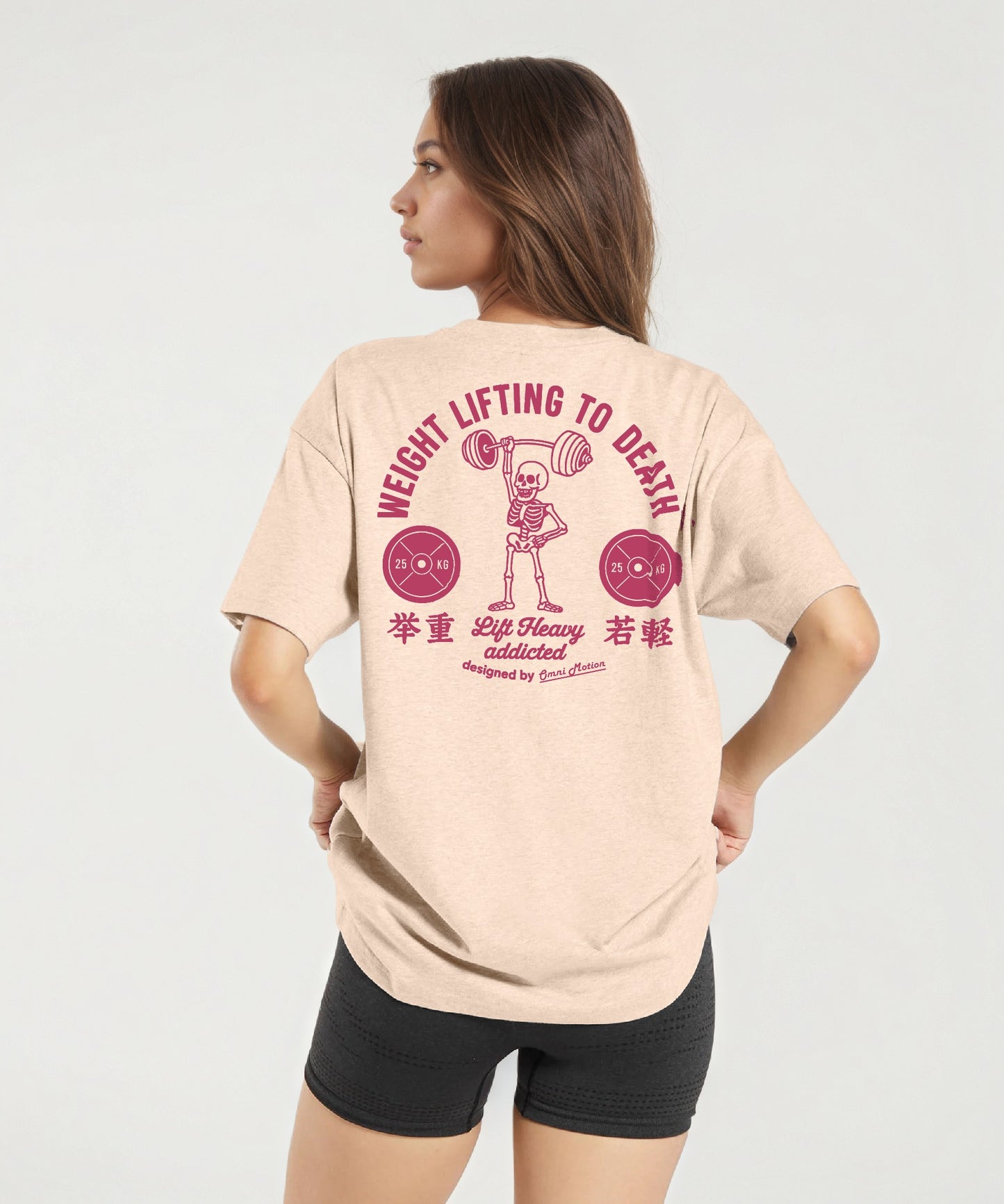 Omni Motion Oversized Gym Weightlifting Back Graphic T-shirt