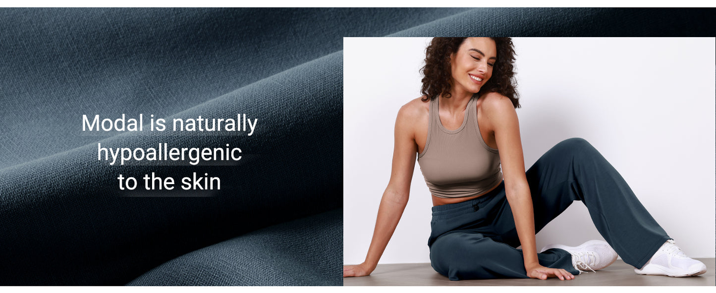 Omni Motion Modal Soft Wide Leg Pants with Pockets