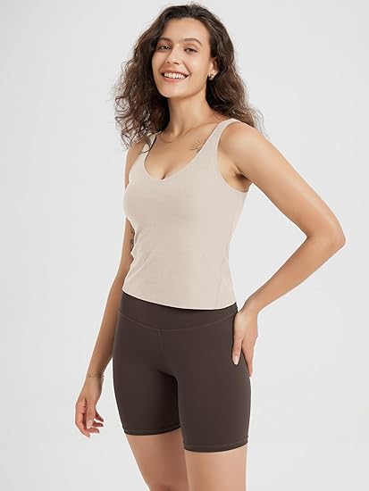 ZREEY Tank Bra for Women U Back Yoga Crop Top