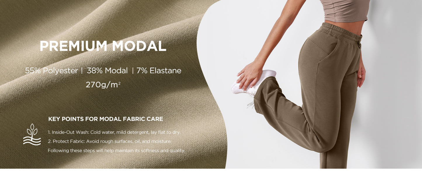 Omni Motion Modal Soft Wide Leg Pants with Pockets