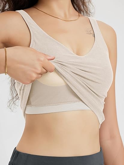 ZREEY Tank Bra for Women U Back Yoga Crop Top