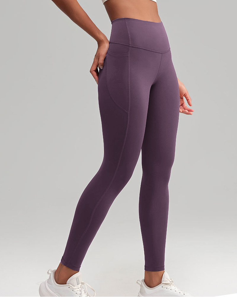 Omni Motion Yoga Pants with Pockets (Purple)