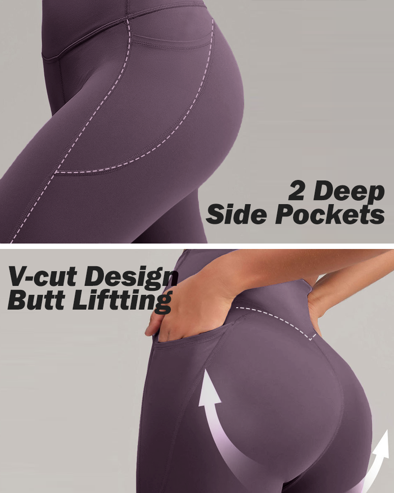 Omni Motion Yoga Pants with Pockets (Purple)